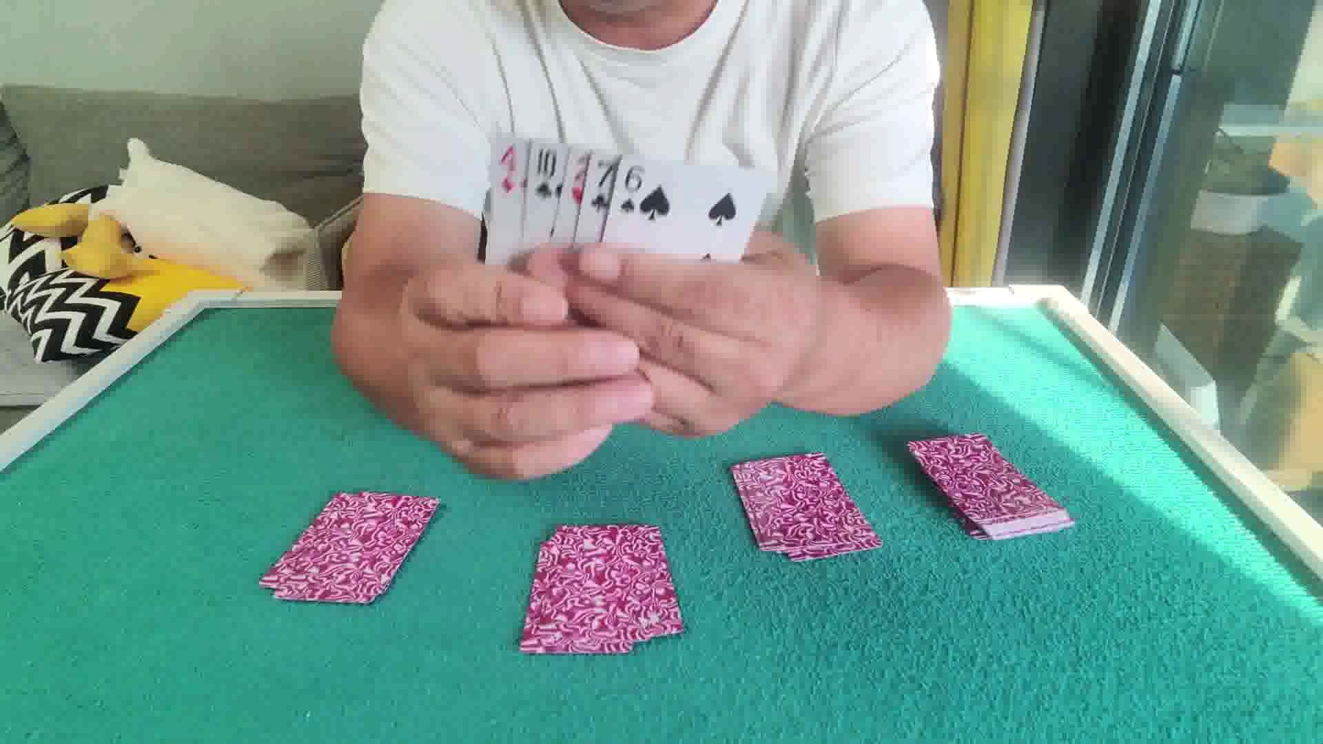 一分钟教你“张牌斗牛洗牌技巧图解法一《我来教教你怎么赢 》